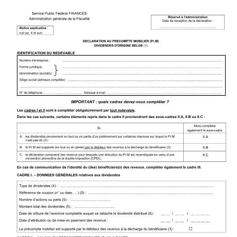 Aperçu du document Déclaration 273A-Div (PDF, 342.82 Ko) — Versions antérieures des formulaires de déclaration, Belgique (CERFA n°121-273a-div)
