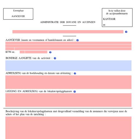 Aperçu du document Formulier 108 (PDF, 465.07 KB) — Alcohol en alcoholhoudende dranken, Belgique (CERFA n°Formulier108)