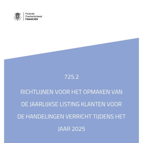 Aperçu du document Meer informatie over het papieren formulier (PDF, 333.71 KB) — Hoe moet ik de jaarlijkse klantenlisting indienen?, Belgique (CERFA n°165-725-richtlijnen-2026)