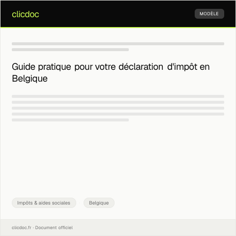 Aperçu du document Déclaration annuelle d'impôt sur le revenu (IPP) via Tax-on-web — Impôts & aides sociales, Belgique