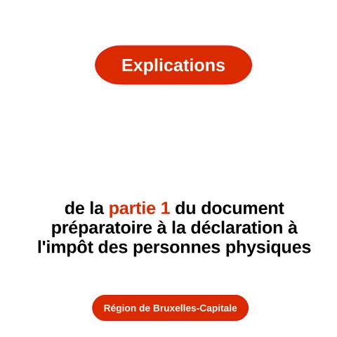 Aperçu du document Partie 1 - Région de Bruxelles-Capitale — Explications de la déclaration - années antérieures, Belgique (CERFA n°explications-partie-1-bxl-2025)