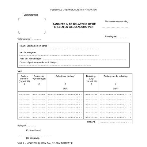 Aperçu du document aangifte 733 (PDF, 796.63 KB) — Hoe de belasting betalen?, Belgique (CERFA n°124-aangifte-733-20181220)