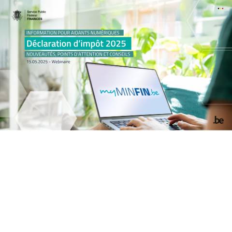 Aperçu du document Information pour aidants numériques : nouveautés dans la déclaration d’impôt (2025) (PDF, 2.65 Mo) — Vous pouvez utiliser ce matériel, Belgique (CERFA n°111-wetechcare-webinar)