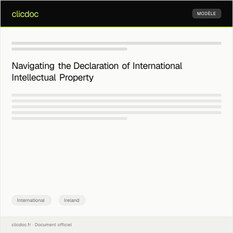 Document preview: Declaration of International Intellectual Property Income — International, Ireland