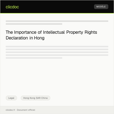 Document preview: Declaration of Intellectual Property Rights 知識產權聲明 — Legal, Hong Kong SAR China