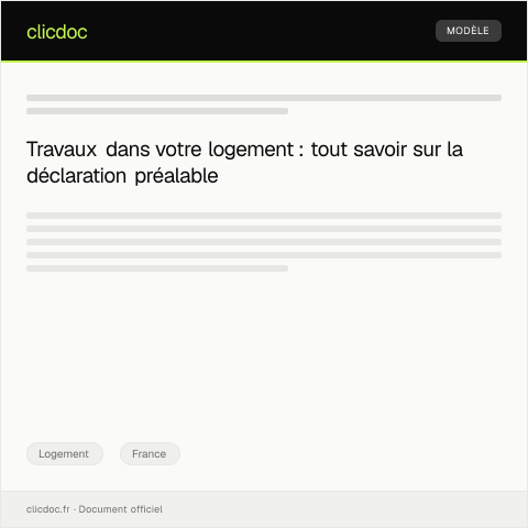 Aperçu du document Déclaration préalable pour travaux dans logement — Logement, France