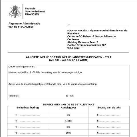 Aperçu du document papieren versie (PDF, 169.88 KB) — Hoe moet ik deze aangifte indienen?, Belgique (CERFA n°124-taks-langetermijnsparen)
