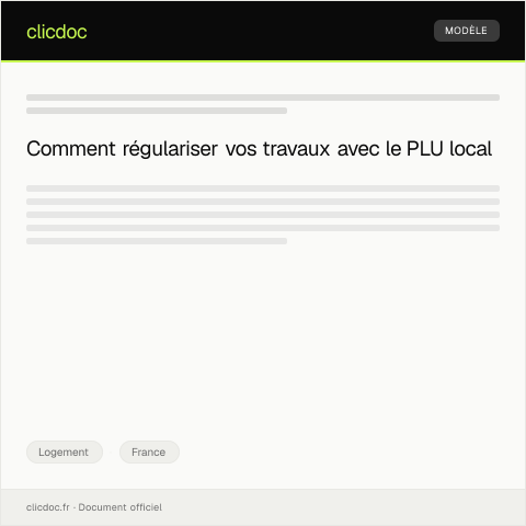 Aperçu du document Déclaration de travaux pour conformité au PLU — Logement, France