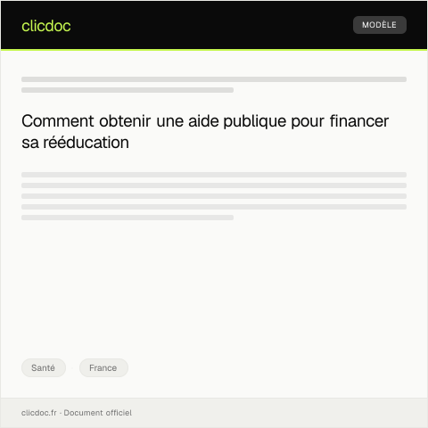 Aperçu du document Demande d’aide pour accès à la rééducation — Santé, France