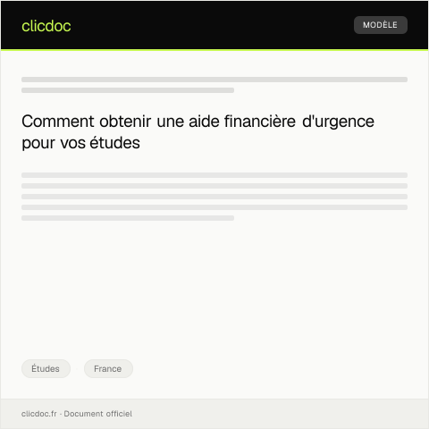 Aperçu du document Demande d’aide financière pour étudiants — Études, France