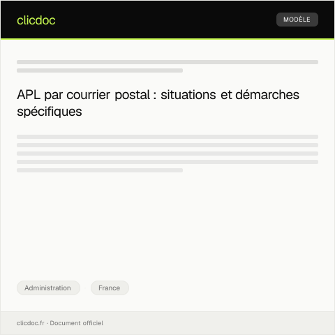 Aperçu du document Demande d’aide au logement (APL) — Administration, France