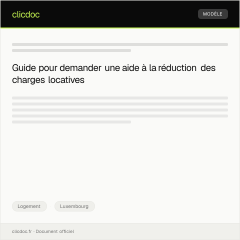 Aperçu du document Demande d’aide à la réduction des charges locatives — Logement, Luxembourg
