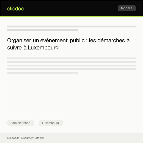 Aperçu du document Demande d’autorisation pour l’organisation d’un événement public — Administration, Luxembourg