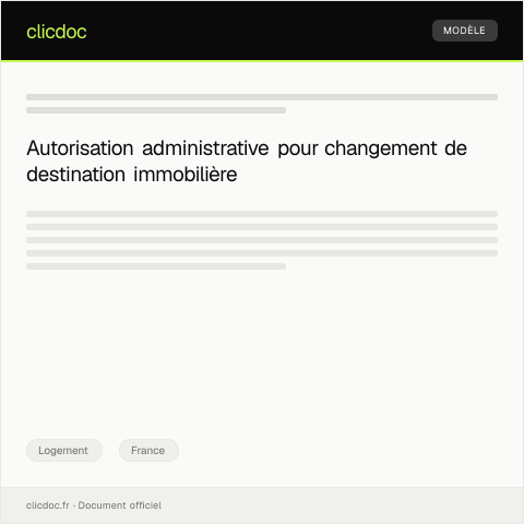 Aperçu du document Demande d’autorisation pour modification d’usage — Logement, France