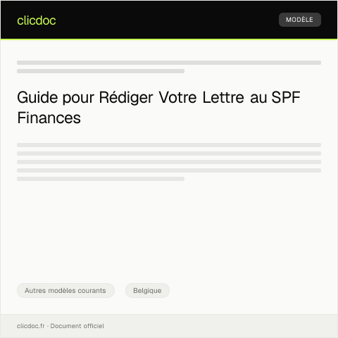 Aperçu du document Lettre de demande de consultation de dossier administratif — Autres modèles courants, Belgique