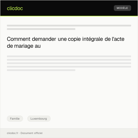 Aperçu du document Demande de copie intégrale de l’acte de mariage — Famille, Luxembourg