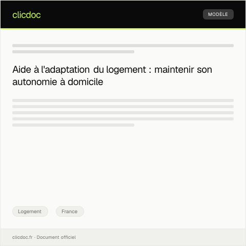 Aperçu du document Demande d’aide pour l’adaptation pour personnes âgées — Logement, France