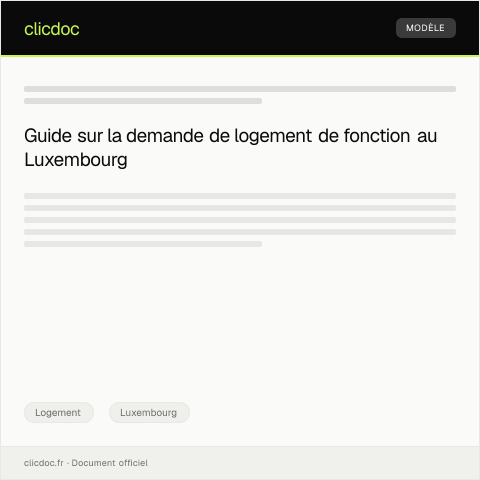 Aperçu du document Demande d’attribution d’un logement de Fonction — Logement, Luxembourg