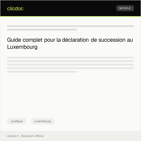 Aperçu du document Demande de déclaration de succession — Juridique, Luxembourg