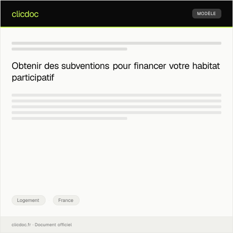 Aperçu du document Demande de subvention pour habitat participatif — Logement, France