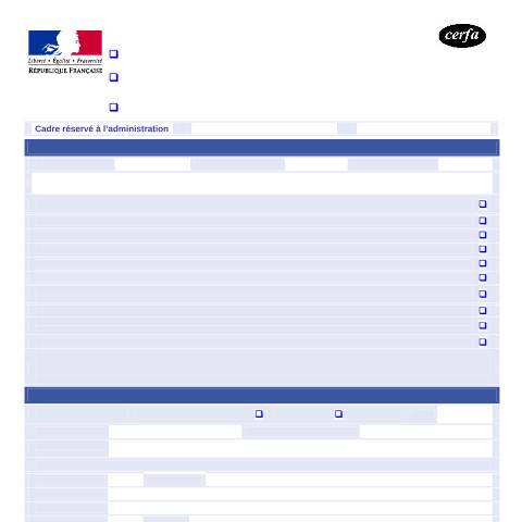 Aperçu du document Demande de modification d'une inscription au registre du transport routier — Professionnels, France (CERFA n°12725*05)