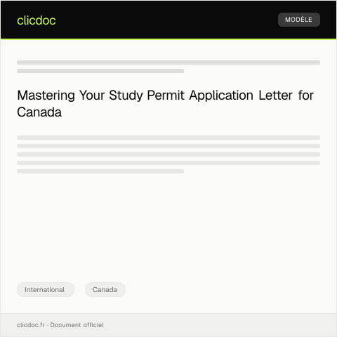 Document preview: Study Permit Application / Demande de permis d'études — International, Canada