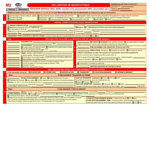 Aperçu du document Demande de rapport d’une radiation d’office - Personne morale (M2) — Professionnels, France (CERFA n°11682*07)