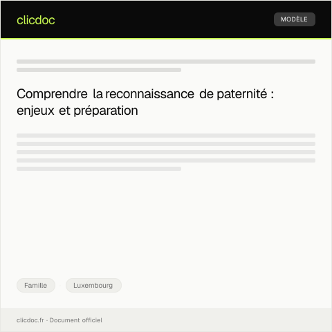 Aperçu du document Demande de reconnaissance paternité — Famille, Luxembourg