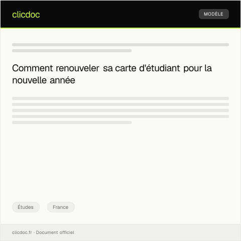 Aperçu du document Demande de renouvellement de carte d’étudiant — Études, France