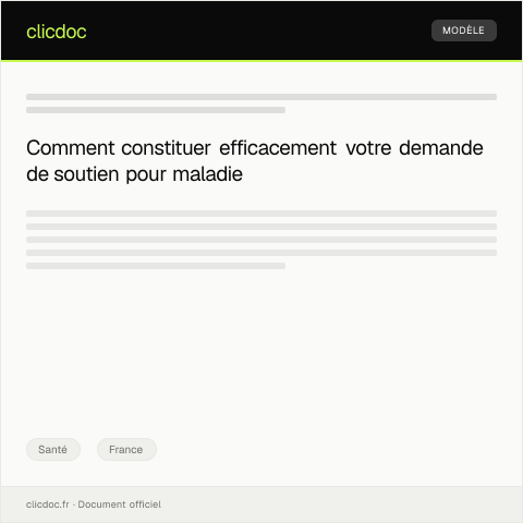 Aperçu du document Demande de soutien pour maladie rare — Santé, France