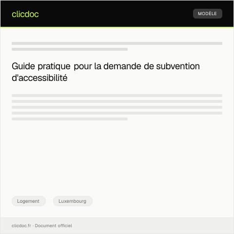 Aperçu du document Demande de subvention pour accessibilité — Logement, Luxembourg