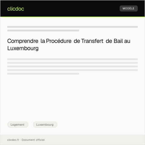 Aperçu du document Demande de transfert de bail — Logement, Luxembourg