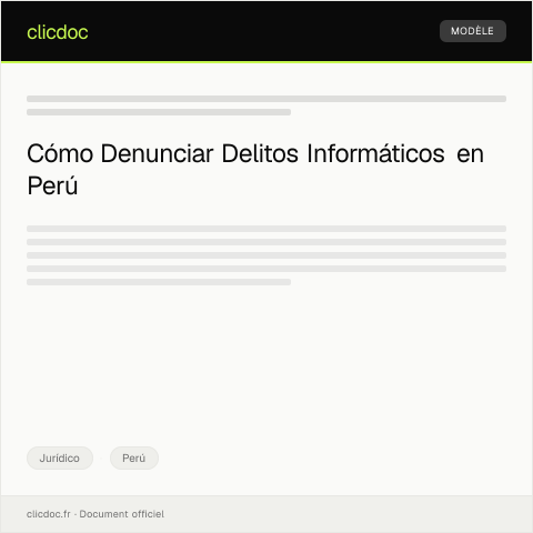 Vista previa del documento Realizar la denuncia por delitos informáticos ante la Fiscalía Especializada — Jurídico, Perú