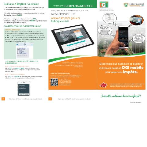 Aperçu du document depliant DGI mobile 2021 — Document officiel, Côte d'Ivoire