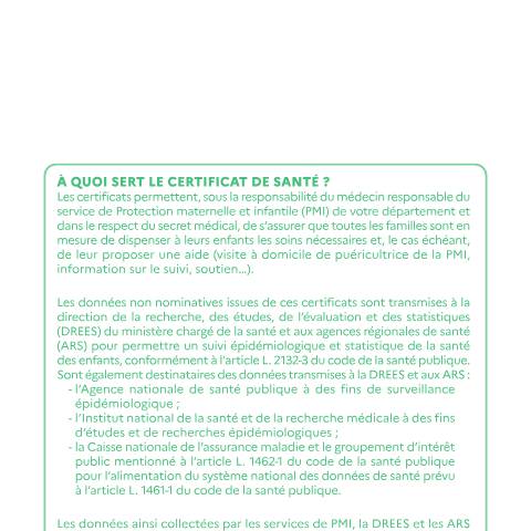 Aperçu du document Deuxième certificat de santé — Particuliers, France (CERFA n°12597*06)