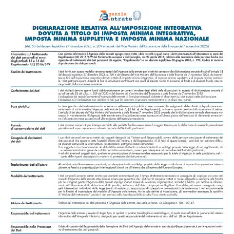 Anteprima documento Dichiarazione fiscale Globe — Dichiarazioni, Italia