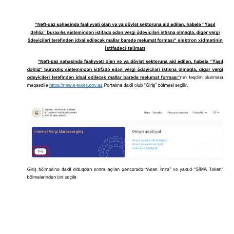 Document preview: Digər vergi ödəyiciləri tərəfindən idxal ediləcək mallar barədə məlumat forması — Gömrük (douane — import), Azərbaycan