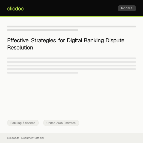 Document preview: Information on Digital Banking Service Dispute Resolution / معلومات عن حل نزاعات الخدمات المصرفية الرقمية — Banking & finance, United Arab Emirates