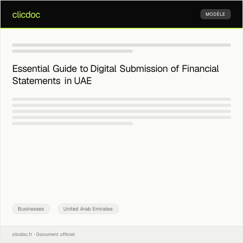 Document preview: Digital Submission of Company Financial Statements — Businesses, United Arab Emirates