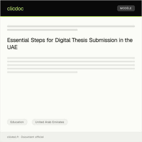 Document preview: Digital Submission of Thesis for Graduation Approval — Education, United Arab Emirates