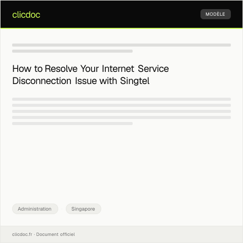 Document preview: Dispute Regarding Internet Service Disconnection from Singtel — Administration, Singapore