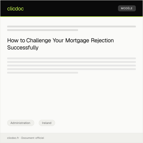 Document preview: Dispute Regarding Mortgage Application Rejection — Administration, Ireland