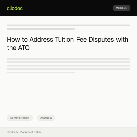 Document preview: Dispute Over Tuition Fee Billing — Administration, Australia