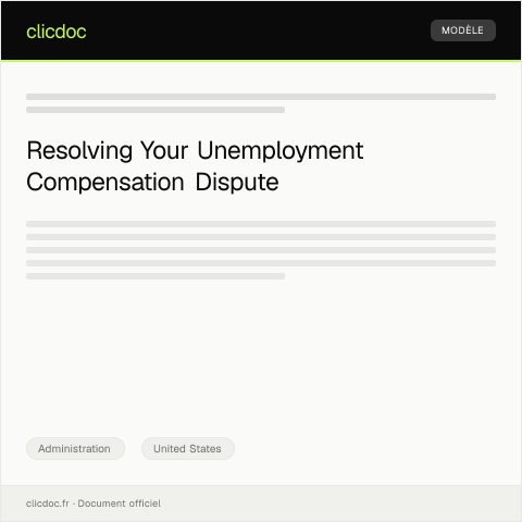 Document preview: Dispute Over Unemployment Compensation Payment — Administration, United States