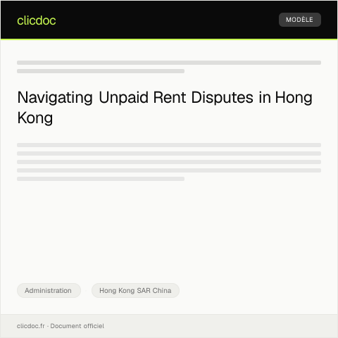 Document preview: Dispute over Unpaid Rent Charges — Administration, Hong Kong SAR China