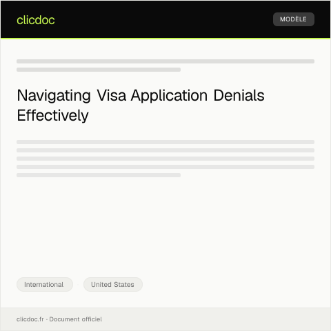 Document preview: Dispute Over Visa Application Decision — International, United States