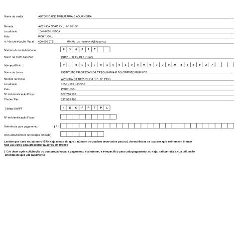 Pré-visualização do documento Documento para pagamento do IVA por sujeitos passivos da União Europeia não residentes no território nacional — IVA, Portugal