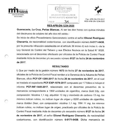Vista previa del documento RES APB DN 1315 2020.Expediente APB DN 0471 2017.Obligado Tributario 6 0171 0438 — Documento tributario, Costa Rica (CERFA n°RES-APB-DN-1315-2020.ExpedienteAPB-DN-0471-2017.ObligadoTributario6-0171-0438)