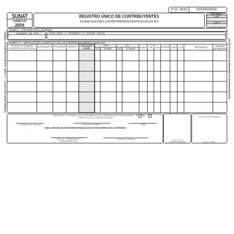 Vista previa del documento Domicilio de los Representantes Legales - 2054 anexo — FORMULARIOS, Perú (CERFA n°2054 Anexo)