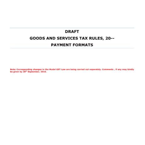 Document preview: draft formats under payment rules — gst, India (CERFA n°draft-formats-under-payment-rules)